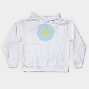 Heart in a Circle Minimal Design Kids Hoodie